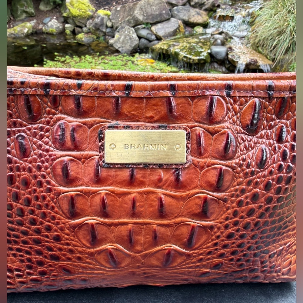 Brahmin Leather Melbourne Pecan Anytime Mini Handbag - Picture 4 of 15